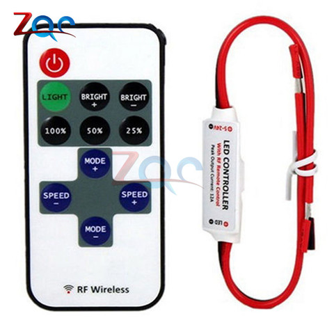 12V RF Wireless Remote Switch Controller Dimmer for Remote Control Dimmers Mini In-line for 3528 2835 5050 LED Strip Light ► Photo 1/6