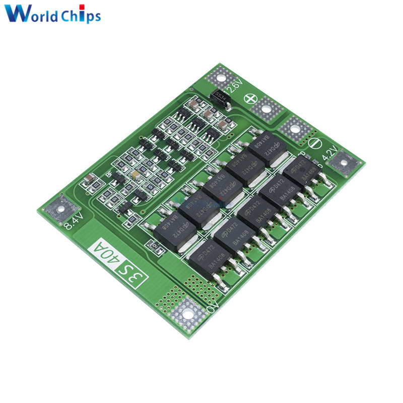 16.8V 8A 4S Li-ion Lithium 18650 Battery Charger BMS PCB Protection Board w/LED 