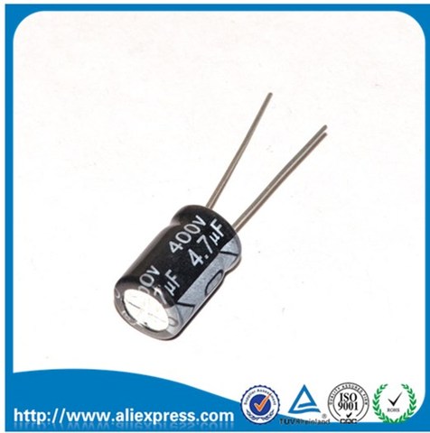 20Pcs 400V 4.7UF Aluminum electrolytic capacitors size 8*12mm 400 V / 4.7 UF Electrolytic capacitor ► Photo 1/2