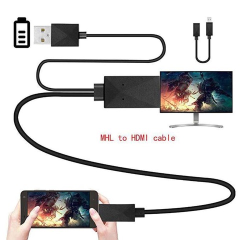5 Pin & 11 Pin 1080P MHL Micro USB To HDMI Cable Adapter Converter For Samsung S4 S5 Note 4 And Other Android Phones ► Photo 1/6