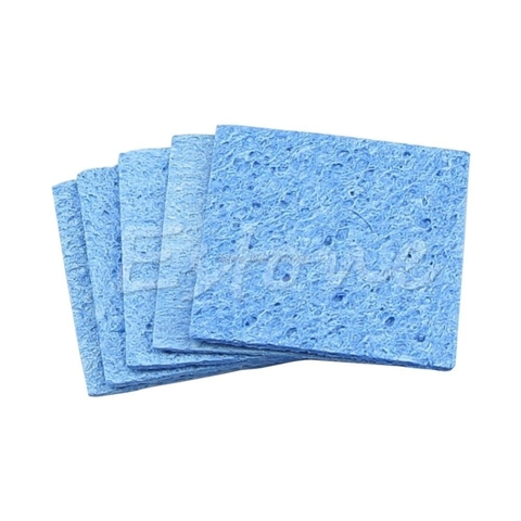 5pcs Soldering Iron Solder Tip Welding Cleaning Sponge Pads Blue Size 6cm*6cm Clean Sponges Dropship ► Photo 1/4