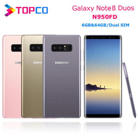 Samsung Galaxy Note8 Duos Note 8 N950FD Global Version 4G LTE Android Phone Exynos Octa Core 6.3