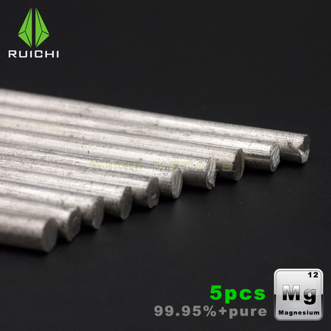 5pcs magnesium Rods magnesium metals sticks 99.95% pure ► Photo 1/4