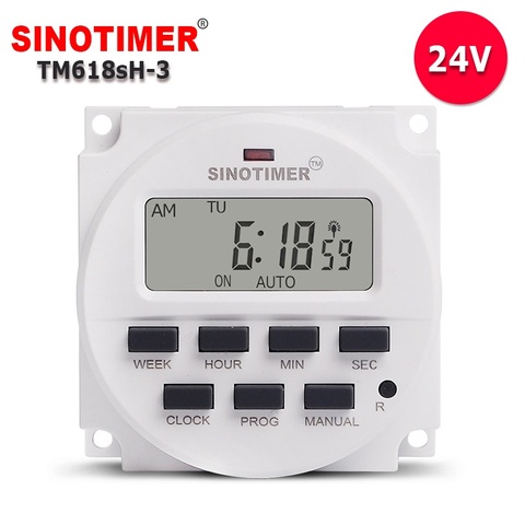 1 Second Interval 7 Days Daily Programmable Digital Electronic DC 24V Automatic Gate Time Switch ► Photo 1/6