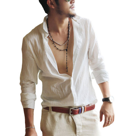 Plus Size Shirts Cotton Linen Men Shirt Long Sleeve Summer Style Hawaiian Shirts Sexy Slim Fit Men Clothes New Arrival C01 - Price history & Review | AliExpress Seller - No.823139 Store | Alitools.io Plus Size Shirts Cotton Linen Men Shirt Long Sleeve Summer Style Hawaiian Shirts Sexy Slim Fit Men Clothes New Arrival C01 - Price history & Review | AliExpress Seller - No.823139 Store | Alitools.io