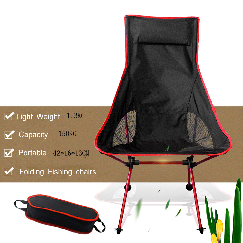 Portable Camping Folding Chair Ultralight Outdoor BBQ Stool Beach Fishing Seat 