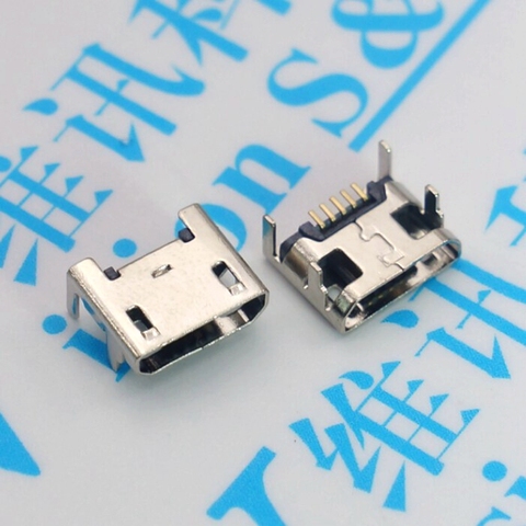 20pcs/lot Micro USB Connector B Type Female Jack 5Pin long ping 4FEET DIP FLAT MOUTH Smart Machine Interface Connector ► Photo 1/1