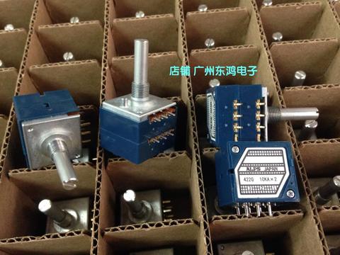 1pcs  Genuine Japanese ALPS fever class double potentiometer, RK27 type A10K*2 volume potentiometer, 25MM round handle ► Photo 1/1