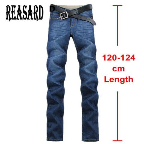 Tall mens120cm Extra Long Jeans Men Plus Size 28-40 42 44  Mens Cotton Denim 2017 New Autum Winter Straight Classic Jeans ► Photo 1/3