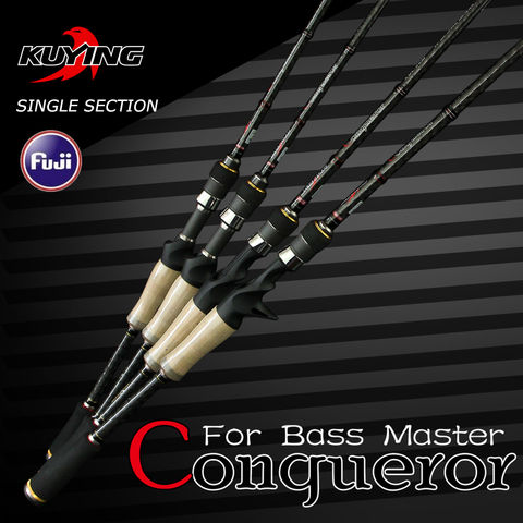 KUYING Conqueror 1.95m 1.98m 2m 2.05m Fast Action Carbon Lure Casting Spinning Fishing Rod Fish Pole BASS Master Hard Soft ► Photo 1/5