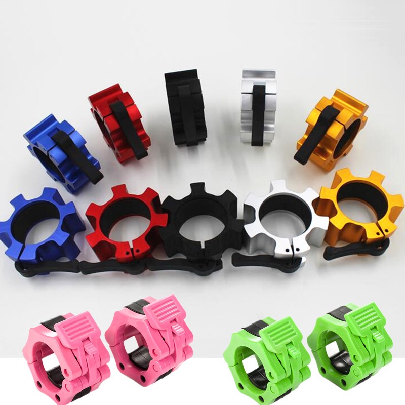 1 Pair 1-2 Olympic Spinlock Collars Dumbbell Barbell Bar Lock Weight Clip Clamp 