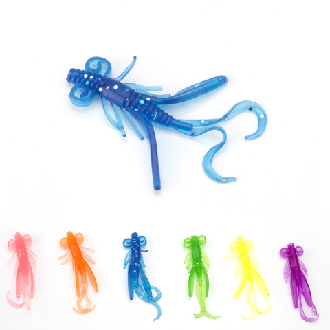 10pc/lot 6 Colors fishing lure soft 62mm 2g grub artificial Trout crankbait Panfish Crappie Bream soft bait ► Photo 1/4