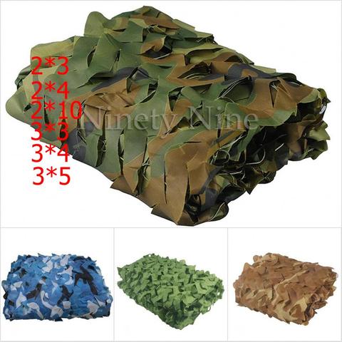 2X3m to 5X10m Outdoor Camping Military Camouflage Nets Woodland Army Camo netting Camping Sun ShelterTent Shade sun shelter ► Photo 1/6