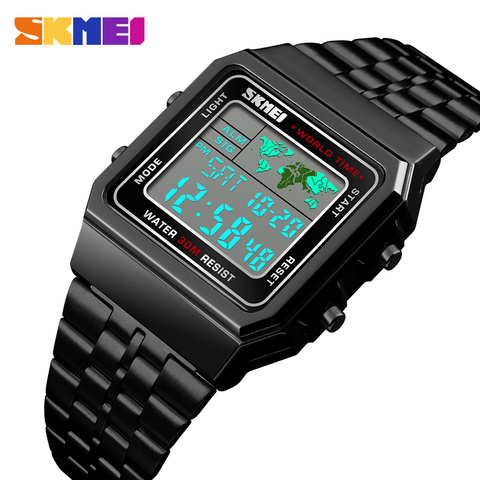 SKMEI Fashion Mens Watches Top Brand Luxury Countdown Stopwatch Electronic Digital Watch Men Waterproof Military Sports Watches ► Photo 1/1