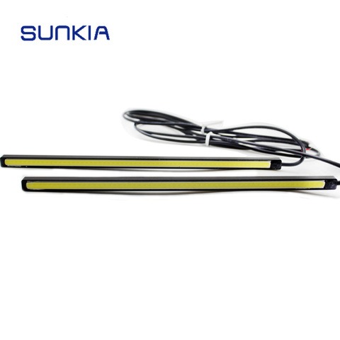 2Pcs/Pair SUNKIA New Design DRL LED Daytime Running Lamp Auto COB Light 100% Waterproof 10CM 15CM 20CM Car Styling ► Photo 1/6