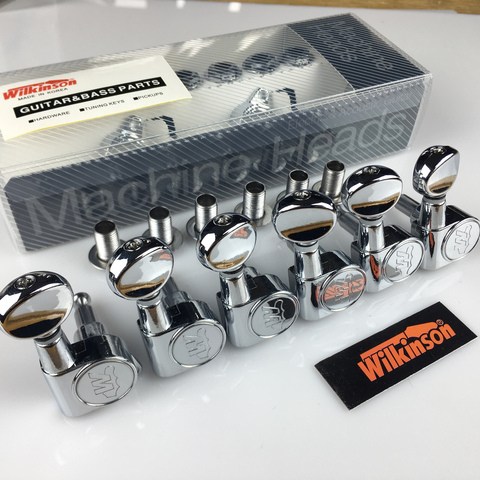 NEW Wilkinson WJN-05 6R Electric Guitar Machine Heads Tuners Mini Oval Tuner for ST TL Silver Tuning Pegs ( With packaging ) ► Photo 1/6