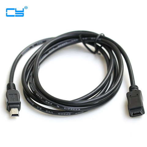 Hot Sale 1Pcs Black Light Adapter Cable 50cm/150cm Mini USB B 5pin Male To Female Extension Cable Cord Adapter ► Photo 1/4