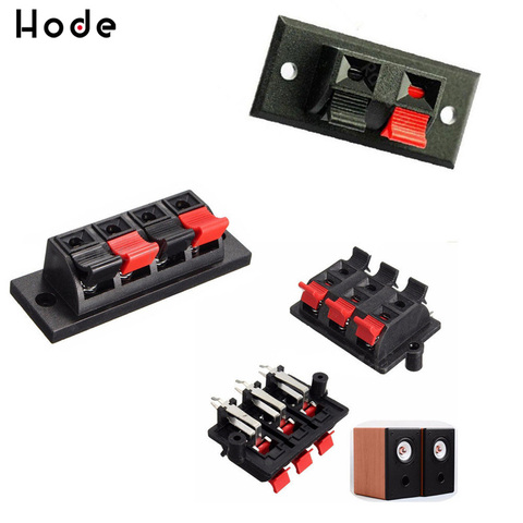 Hot 2/4/6 Positions Connector Terminal Push in Jack Spring Load Audio Speaker Terminals Breadboard clip AC 50V 3A ► Photo 1/6