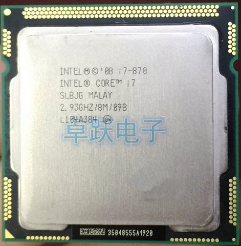 Original lntel Processor i7 870 Quad Core 2.93GHz TDP 95W LGA 1156 8MB Cache Desktop CPU (working 100% Free Shipping) ► Photo 1/1