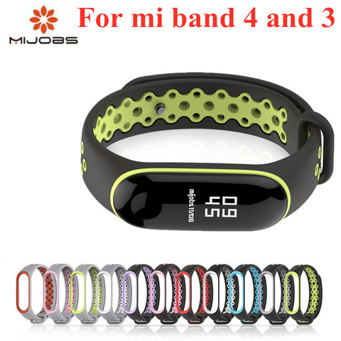 Sport Mi Band 3 4 Strap wrist strap for Xiaomi mi band 3 sport Silicone Bracelet for Mi band 4 3 band3 smart watch bracelet ► Photo 1/6