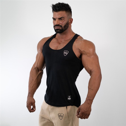 mens tank tops shirt gym tank top fitness clothing vest sleeveless cotton man canotte bodybuilding ropa hombre man clothes wear ► Photo 1/6