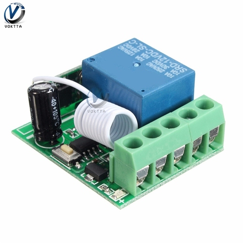 DC12V 1 channel Relay 315MHZ 10A Wireless Timer Delay Relay RF Remote Control Switch Heterodyne Receiver Module Transmitter ► Photo 1/6
