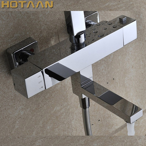 Free Shipping Wall Mounted Two Handle Thermostatic Shower faucet Thermostatic mixer , Shower Taps Chrome Finish,YT-5310 ► Photo 1/6