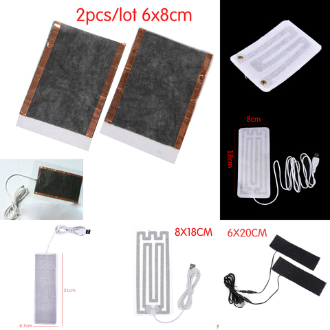 USB Charged Warm Paste Pads Waterproof Fiber Carbon Heating Pad Safe Portable Heating Warmer Pad for Vest Jacket Cloth Supplies ► Photo 1/6