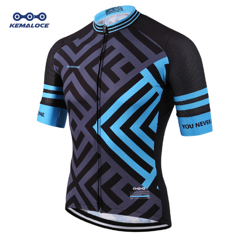 European Latest Full Sublimation Cycling Jersey Breathable Blue Comfortable Road Bike Wear Personalized China Cycling Shirts Top ► Photo 1/6