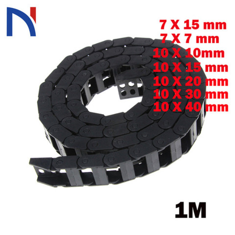 1m Transmission Chains 7x15/10x10/10x15/10x20/10x30/10x40 Plastic Towline Nylon Cable Drag Chain Wire Carrier For Cnc Route ► Photo 1/4