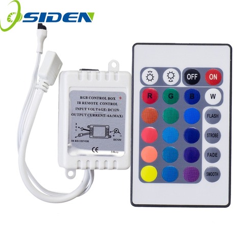 DC12V 24 Keys IR Remote RGB Controller for SMD3528/5050/5730/5630/3014 RGB LED Strip lights Mini Controller ► Photo 1/6