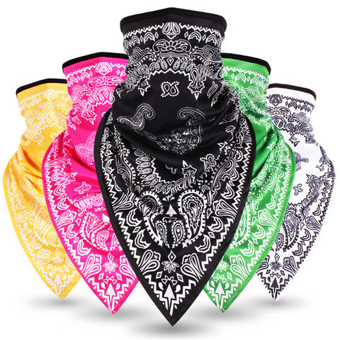 2022 Fashion Hip Hop Design Cashew Flower Triangle Magic Scarf Bandana Street Skateboard Face Mask Neck Scarf Bicycle Scarf Mask ► Photo 1/6