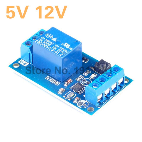 5V 12V Single Bond Button Bistable Relay Module Modified Car Start and Stop Self-Locking Switch One Key ► Photo 1/5