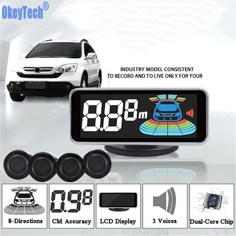 OkeyTech Parktronic Parking Sensor 4 Sensor Reversing Radar Detector LED Digital Car Parking Assistance Alarm System FOR All Car ► Photo 1/6