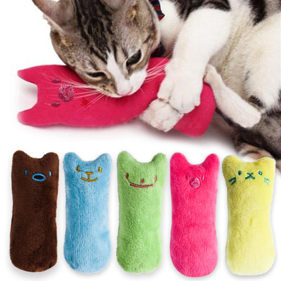 Teeth Grinding Catnip Toys Funny Interactive Plush Cat Toy Pet Kitten Chewing Vocal Toy Claws Thumb Bite Cat mint For Cats ► Photo 1/5