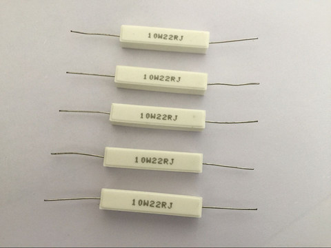 5PCS 10W Watt 1R-10K Ohm 5% Ceramic Cement Power Resistor Discount ► Photo 1/1