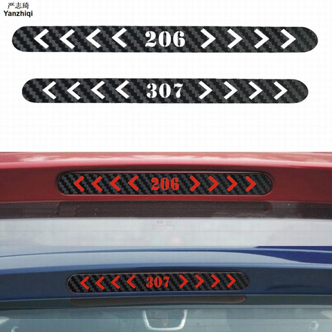 Car Styling Car Cover Car Protector Carbon Fiber Vinyl Sticker Brake Light Hatch Back Decoration for Peugeot 307 301 206 207 ► Photo 1/3