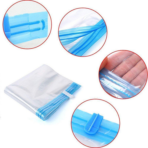 Hand Roll   Transparent Foldable Compressed Compression Vacuum Bag Home Clothes Plastic Storage Bag Space  Saving Seal Bags ► Photo 1/1