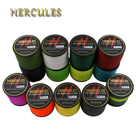8 Strands 300M Hercules PE Braided Fishing Line Sea Saltwater Fishing Weave Extreme Super Strong 100% Super Power ► Photo 1/6
