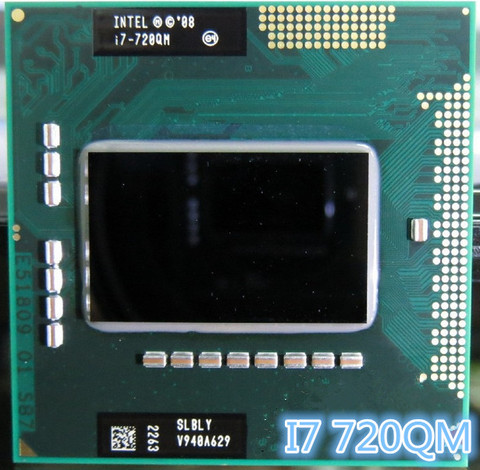 intel CPU laptop i7-720QM 6M Cache 1.6GHz to 2.8GHz i7 720QM SLBLY PGA988 45W Laptop Compatible PM55 HM57 HM55 QM57 ► Photo 1/1