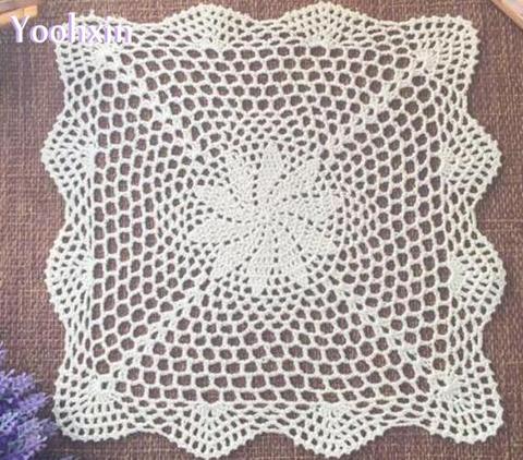 Modern Lace Cotton Crochet tablecloth Table cloth square tea coffee dining Table Cover xmas party Birthday kitchen wedding decor ► Photo 1/5