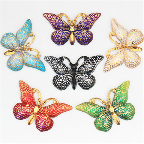 New 15pcs Resin Big Colorful Butterflies Flat Back Rhinestone Appliques DIY 1 Hole Wedding Scrapbook Accessories Craft WC556 ► Photo 1/6