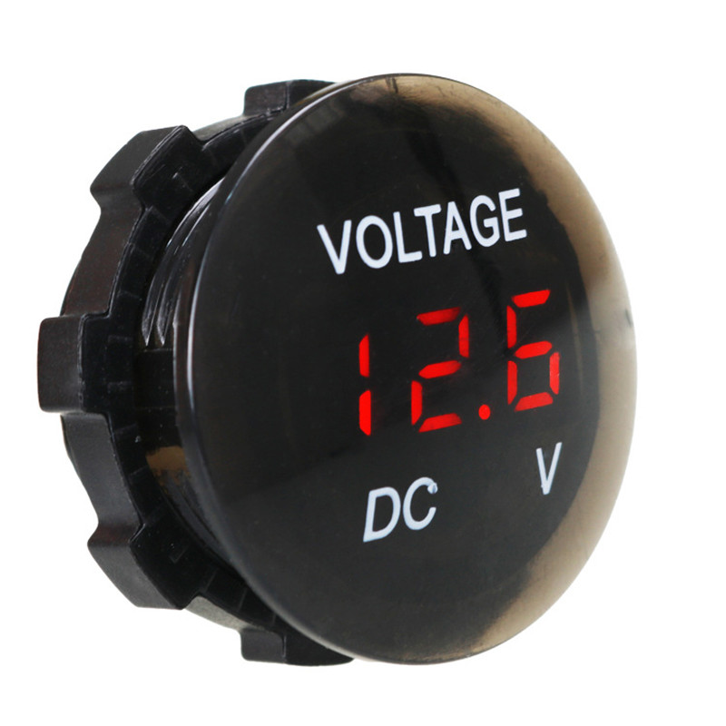 12-24V Digital Voltage Meter Dual Display Voltmeter LED Panel for Car Motorcycle 