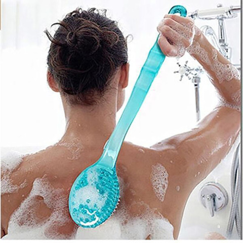 Bath Brush Long Handle Scrubber Skin Massage Brush Feet Rubbing Body Brush for Back Exfoliation Brushes Bathroom Accessories ► Photo 1/5