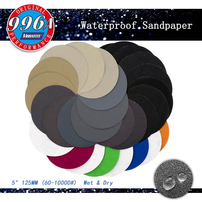 High Quality Silicon Carbide Wet/Dry 2" Sandpaper Hook&Loop 40pcs Grits 60-10000 