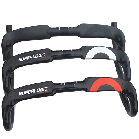 superlogic full carbon handlebar carbon fiber road bike handlebars bent bar ud gloss finish 40/42/44cm  inner cable routing ► Photo 1/4