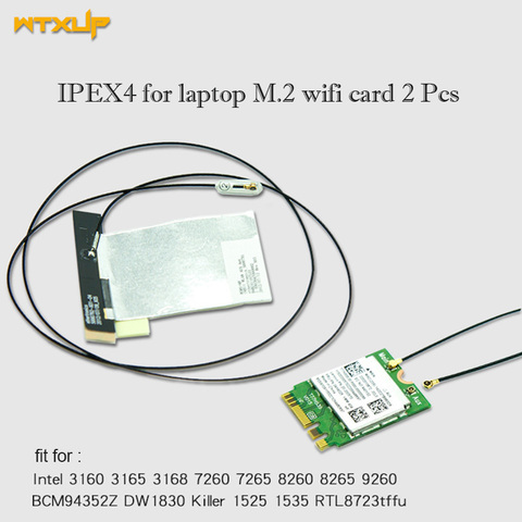 Brand New 2Pcs Wifi Internal IPEX MHF4 IPX I-PEX Antenna for laptop NGFF M.2 wireless wifi Network card 9560 9260 AC  BCM9460 ► Photo 1/2