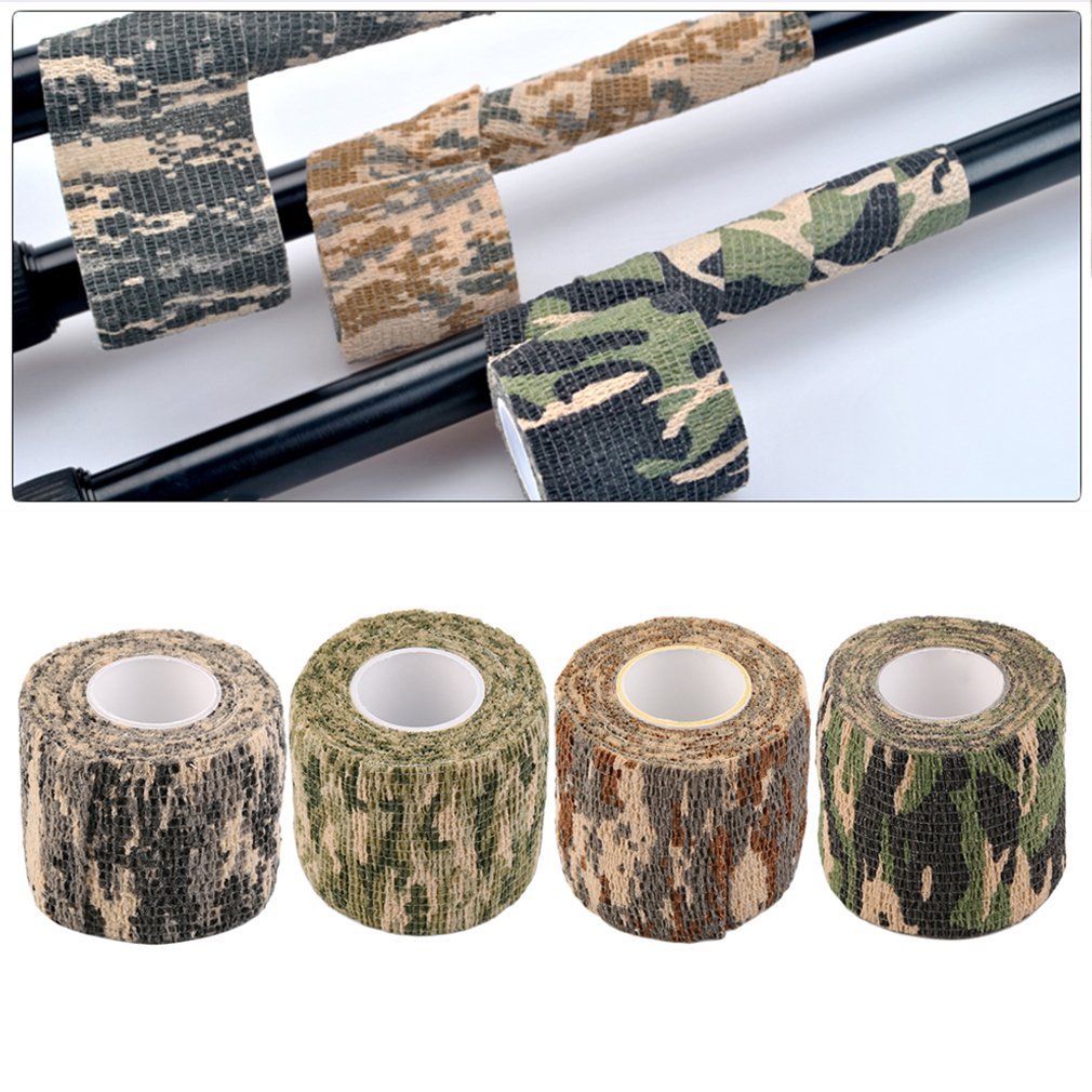 ARMY GREEN STEALTH TAPE WRAP 5cm X 4.5m SELF ADHESIVE SNIPER HUNTING RIFLE CAMO 