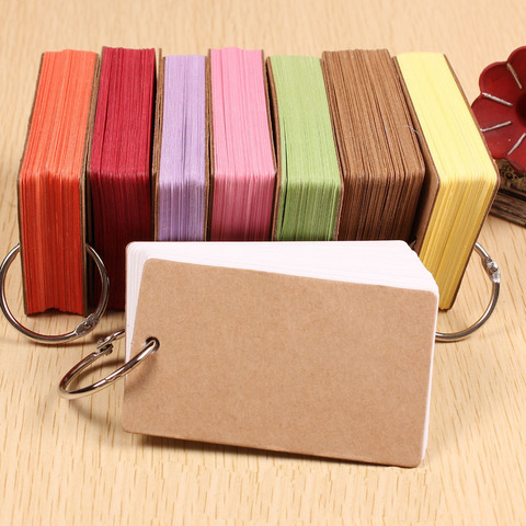 Cute Kawaii Candy Color Blank Kraft Paper Memo Pads Portable Notepads Words Cards Kids Gift Stationery School Supplies ► Photo 1/3