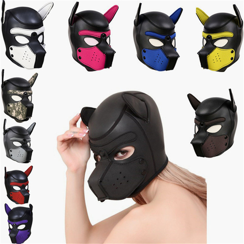 New Sexy Women Girls Cosplay Mask Puppy Masks Master Servant SM Role Play Sex Lady Rubber Adult Helmet Latex Dog Mask 2022 ► Photo 1/6